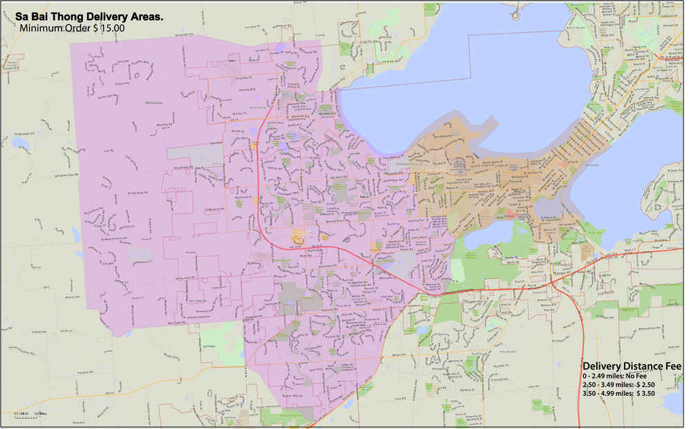 Sa-Bai Thong Delivery Map